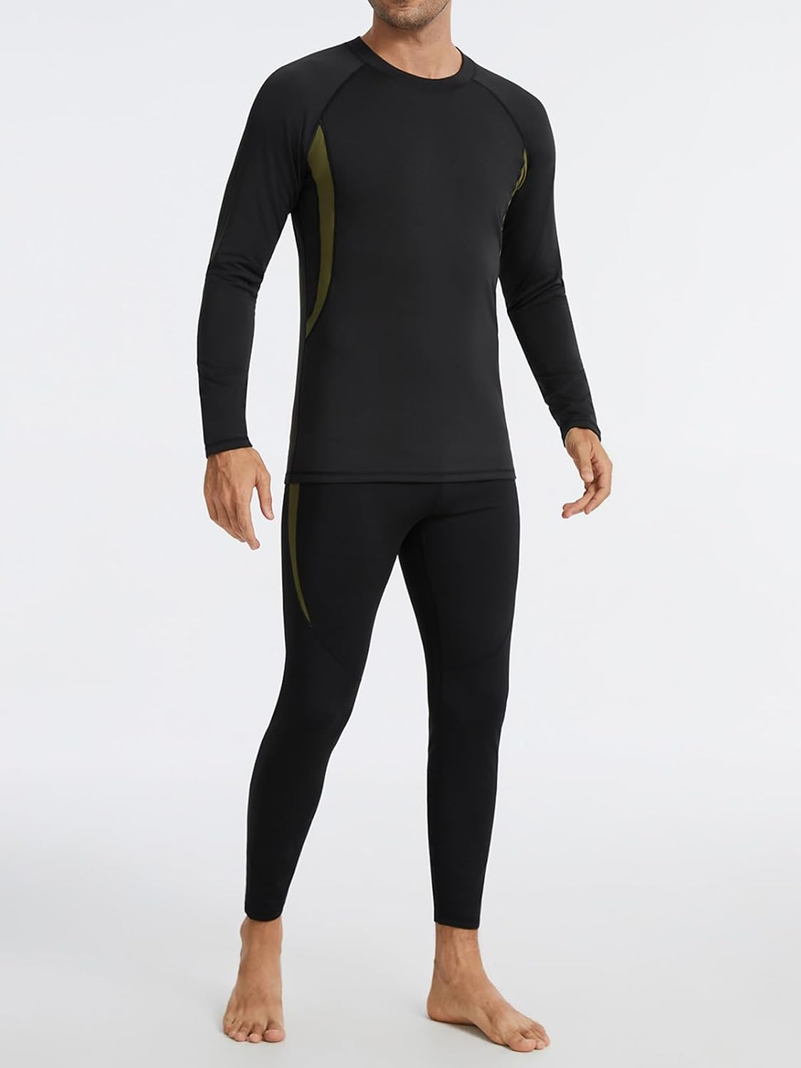 Detalle 2 de ATTIQOZI 4-Pack Men’s Thermal Compression Shirts, Fleece-Lined Long Sleeve