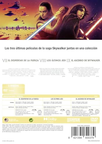 Detalle de Star Wars Episodios 7-9 DVD — Trilogía remasterizada 📀