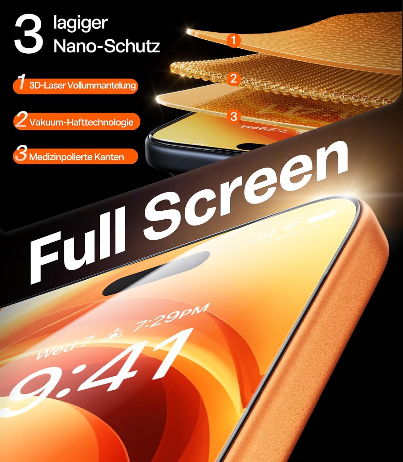 Detalle 2 de TORRAS Präzise iPhone 17 Pro Max Panzerglas 2er-Pack