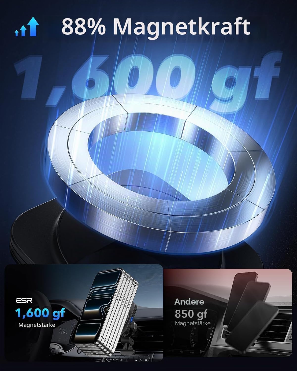 Detalle 2 de ESR 15W Magsafe Autohalterung