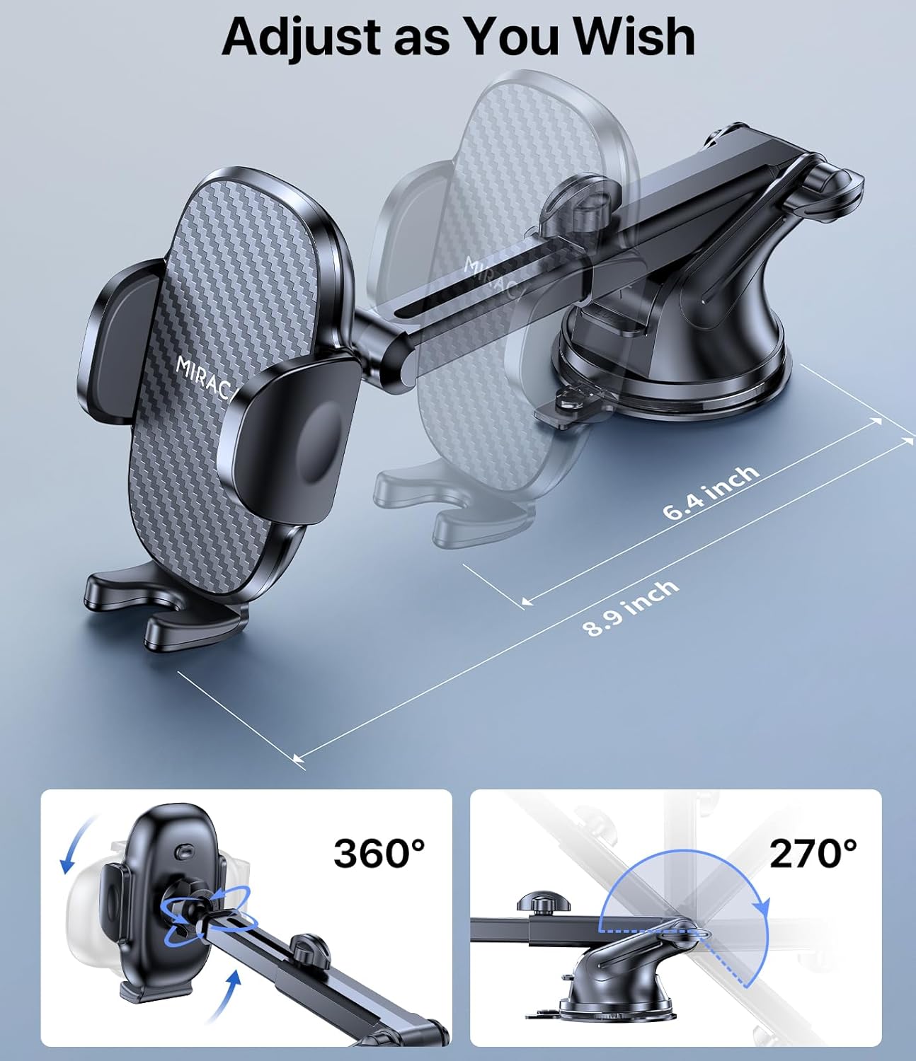 Thumbnail 5 de Miracase 3in1 Car Phone Holder 360° mount 📱