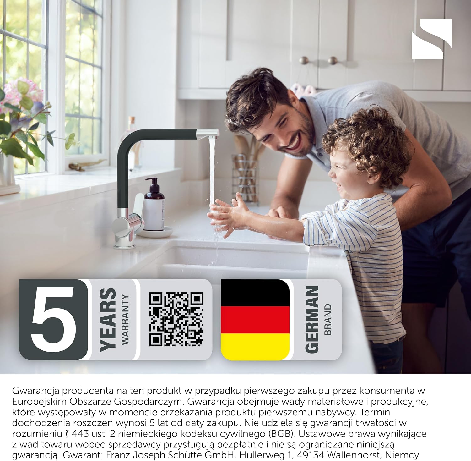 Thumbnail 6 de SCHÜTTE 79760 London – czarna bateria kuchenna z wyciąganą słuchawką