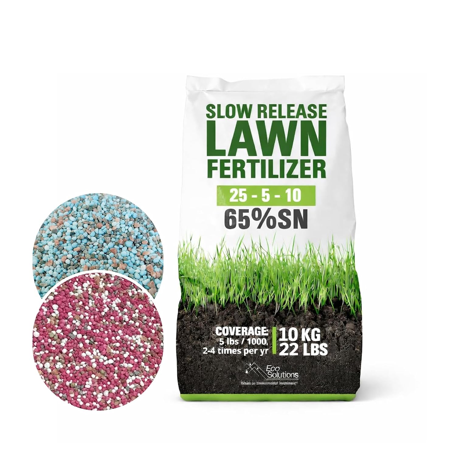 Thumbnail 6 de Eco Solutions SRGF Slow-Release Lawn Fertilizer, 25-5-10 NPK, Feeds up to 110 Days