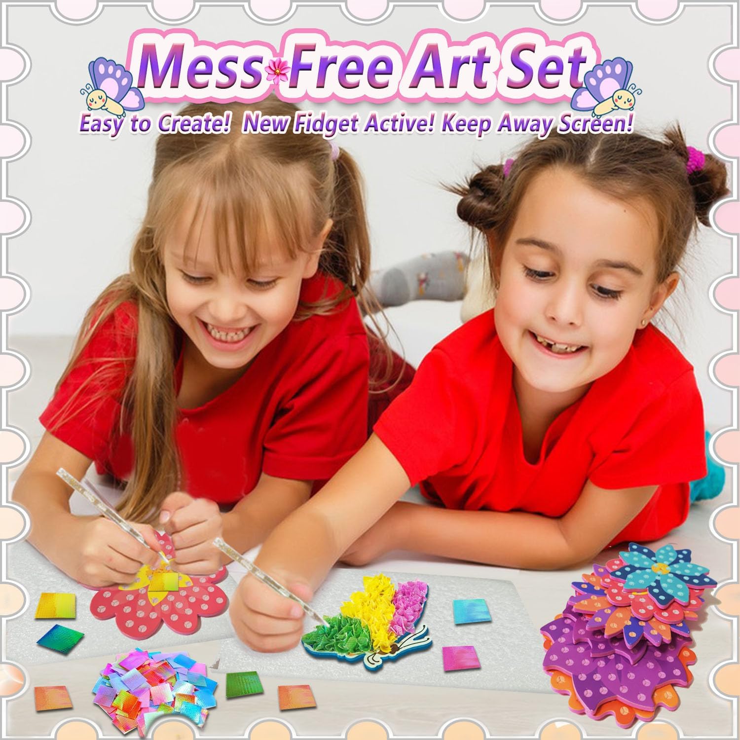 Thumbnail 3 de JRD&BS WINL DIY Prinzessin Stoffkunst-Set „Flower“ – Poke-in Art ohne Kleber (für Kinder ab 3)