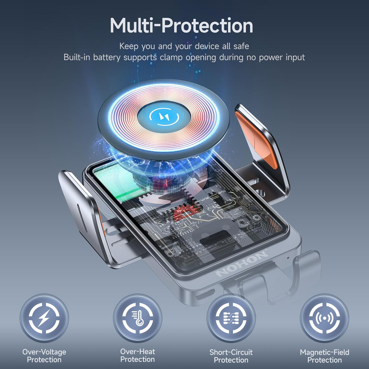 Thumbnail 6 de NOHON 15W Caricatore Wireless Auto supporto