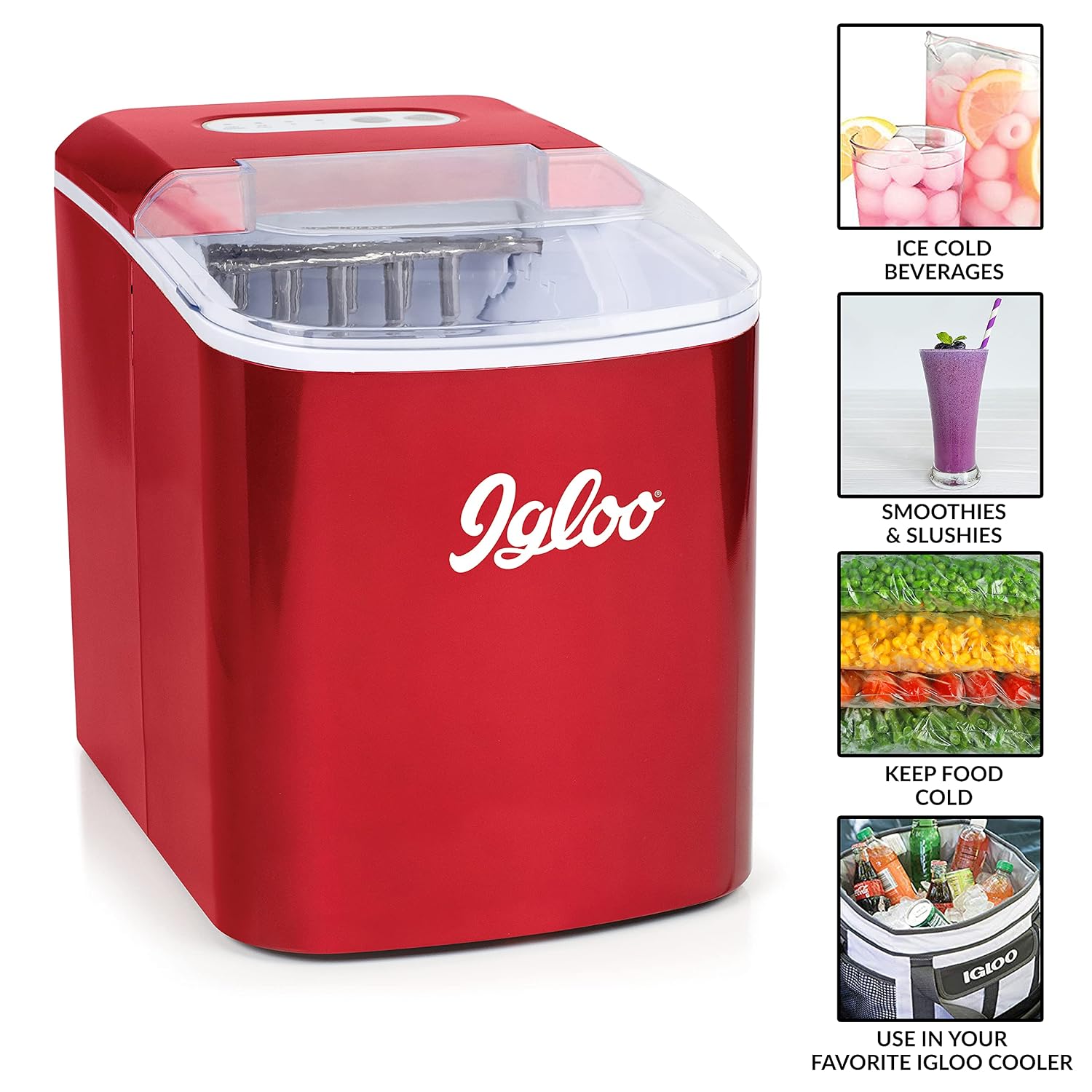 Thumbnail 5 de Igloo ICEB26RR Countertop Ice Maker, 26-lb Daily Output, 9 Cubes in 7 Minutes