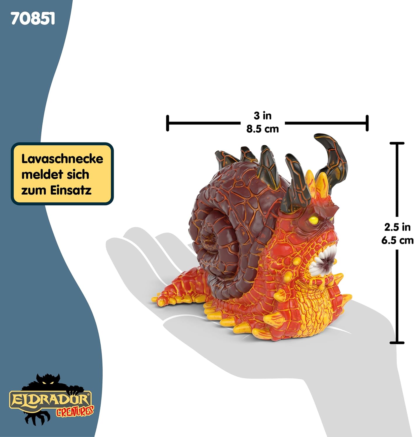 Detalle de Schleich Eldrador Creatures Lavaschnecke 70851 – detailgetreue Monsterfigur zum Sammeln