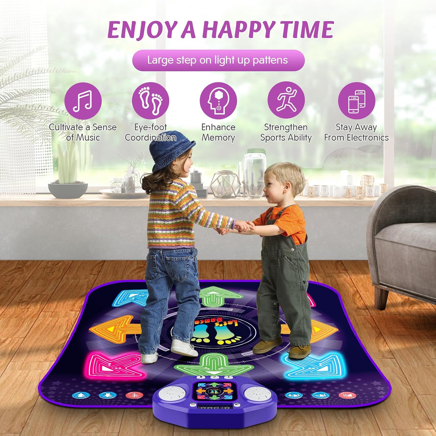 Thumbnail 5 de Dance Mat Toys 8-Button Light-Up Bluetooth Dance Mat