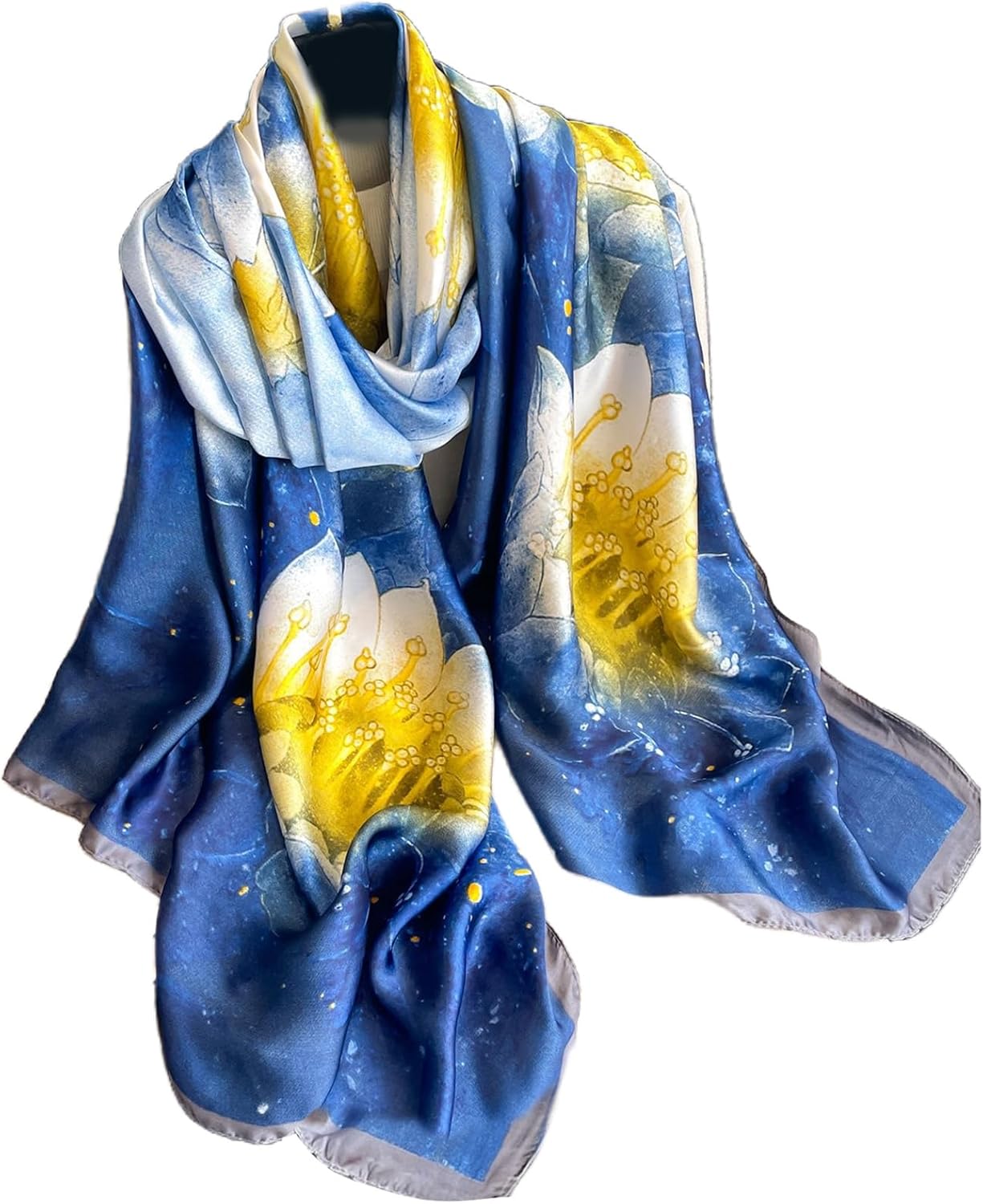 FAIRYGATE Satin Scarf: Silky Long Scarves for Women – 180 cm x 90 cm