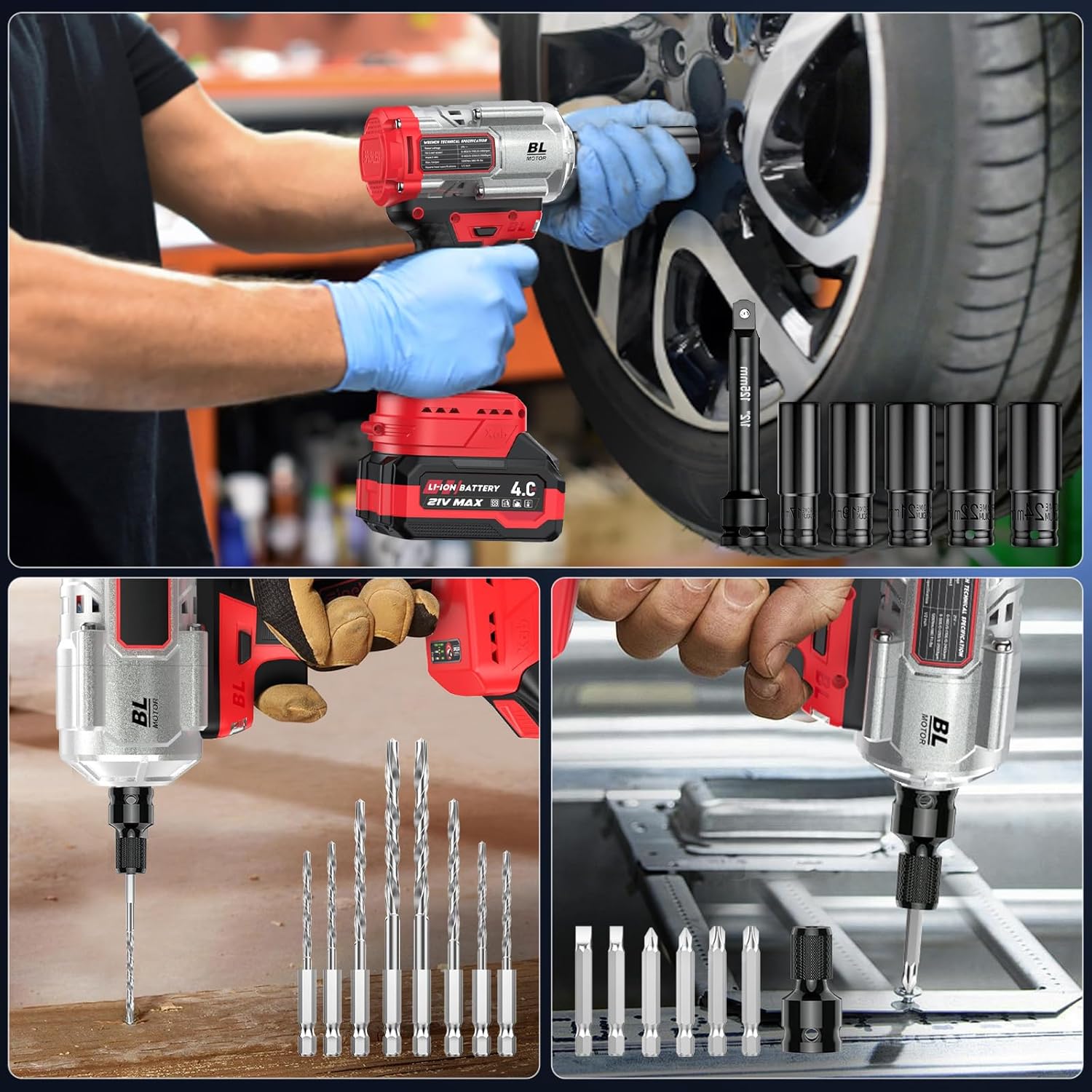 Detalle 2 de XIAZIR Cordless 1200Nm 3-in-1 Tool