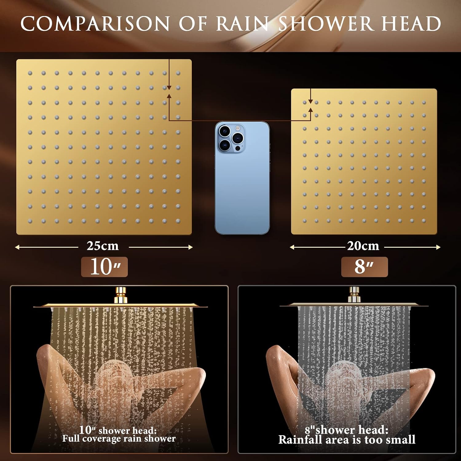 Detalle 1 de Beekim Shower Head Combo, 10-Inch
