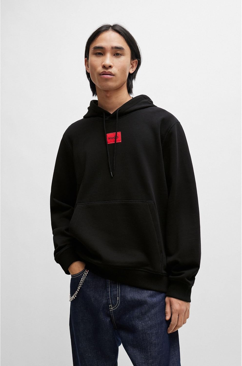 Thumbnail 2 de HUGO Mens Daratschi214 Cotton-terry Hooded Sweatshirt