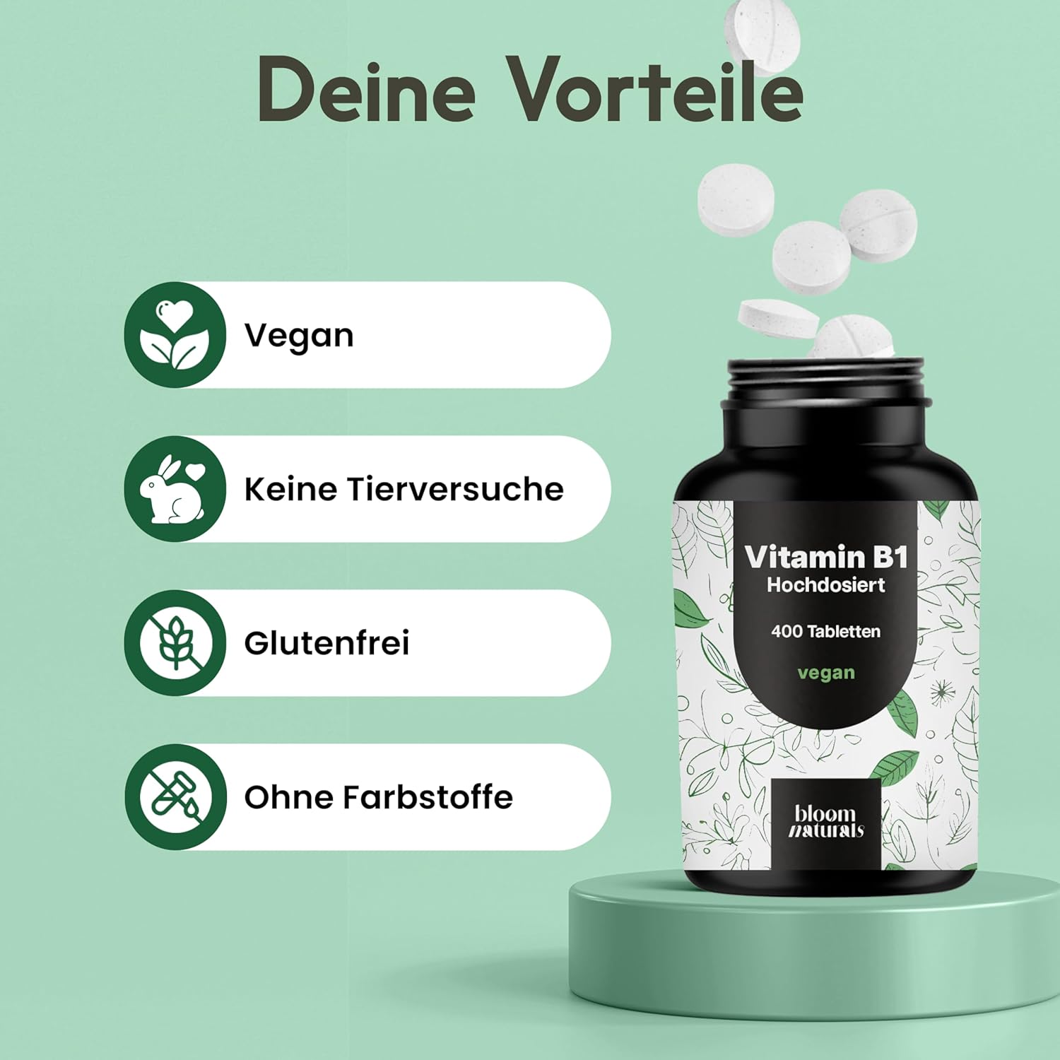 Thumbnail 3 de Vitamin B1 Hochdosiert 400 Tabletten 250 mg