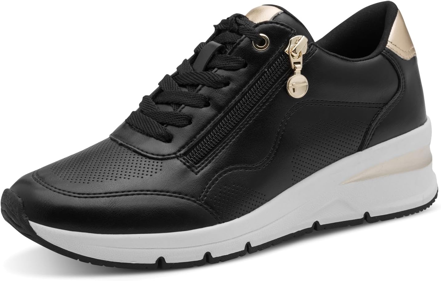 Detalle de Tamaris 1-23794-45 låga sneakers för dam med vit yta