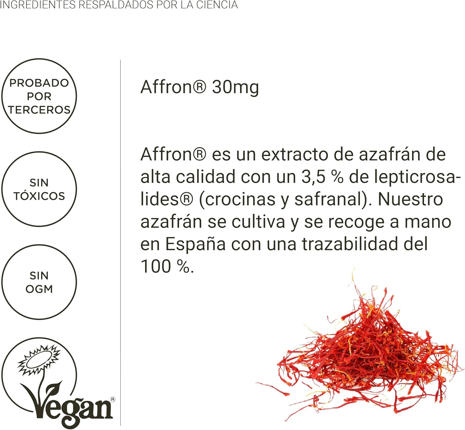 Thumbnail 3 de Nullure Azafrán Español Premium 🌸 Cápsulas con Affron, 120 caps