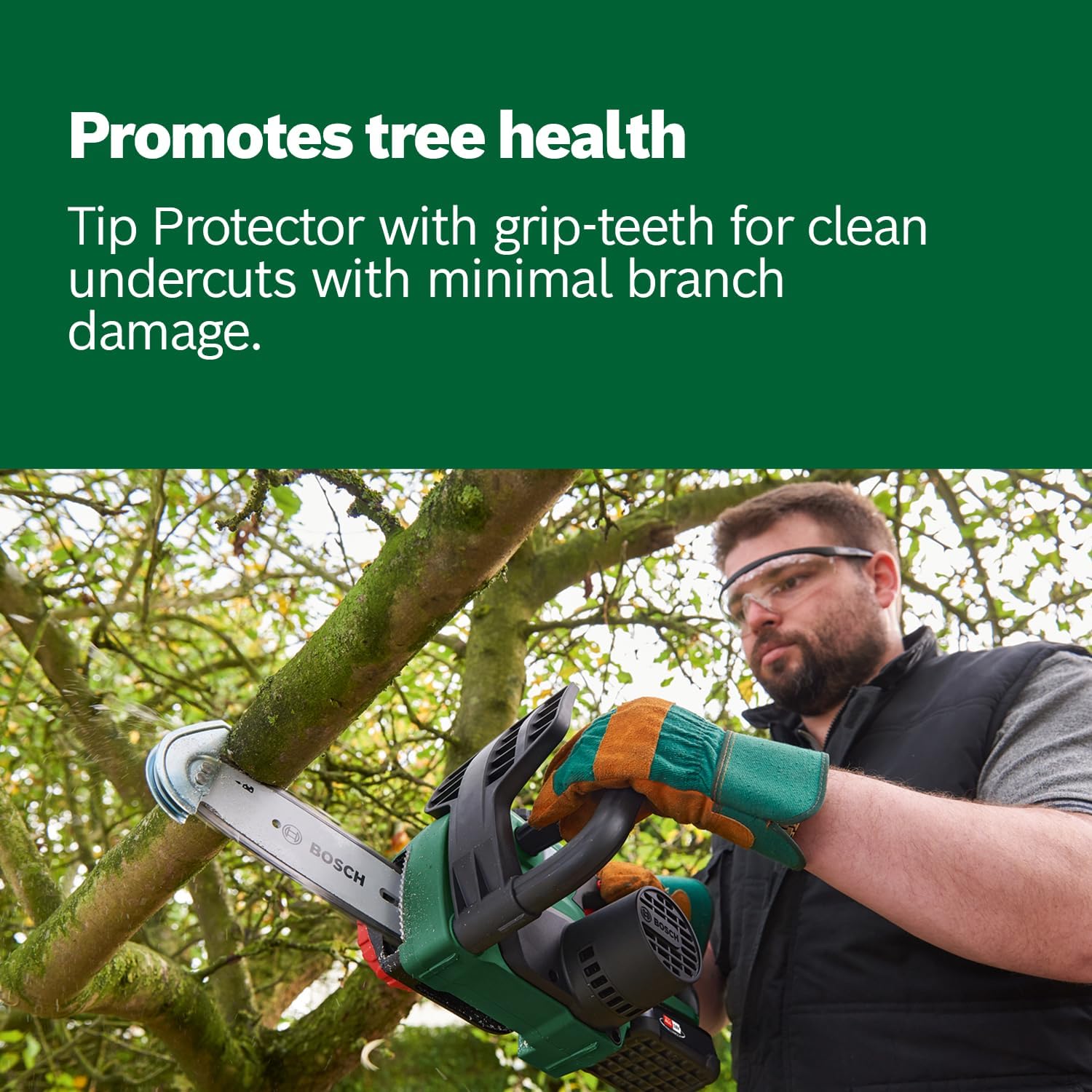 Thumbnail 3 de Bosch UniversalChain 18 cordless chainsaw (18V, 200mm bar) with SDS system, 2.5Ah battery and charger