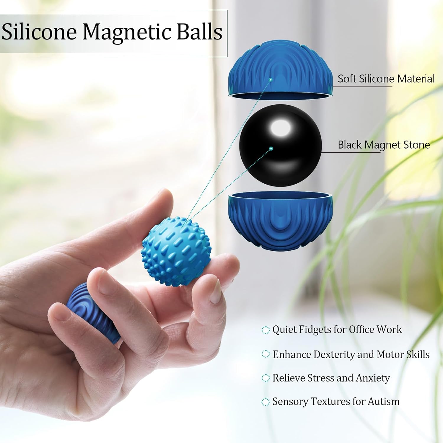 Thumbnail 1 de luckdoor Silicone Magnetic Balls 4-Pack