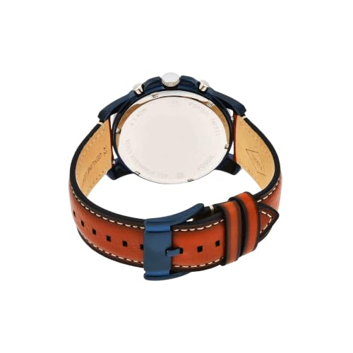 Detalle de Fossil Grant FS5151: Blue Dial Quartz Chronograph with Brown Leather Strap