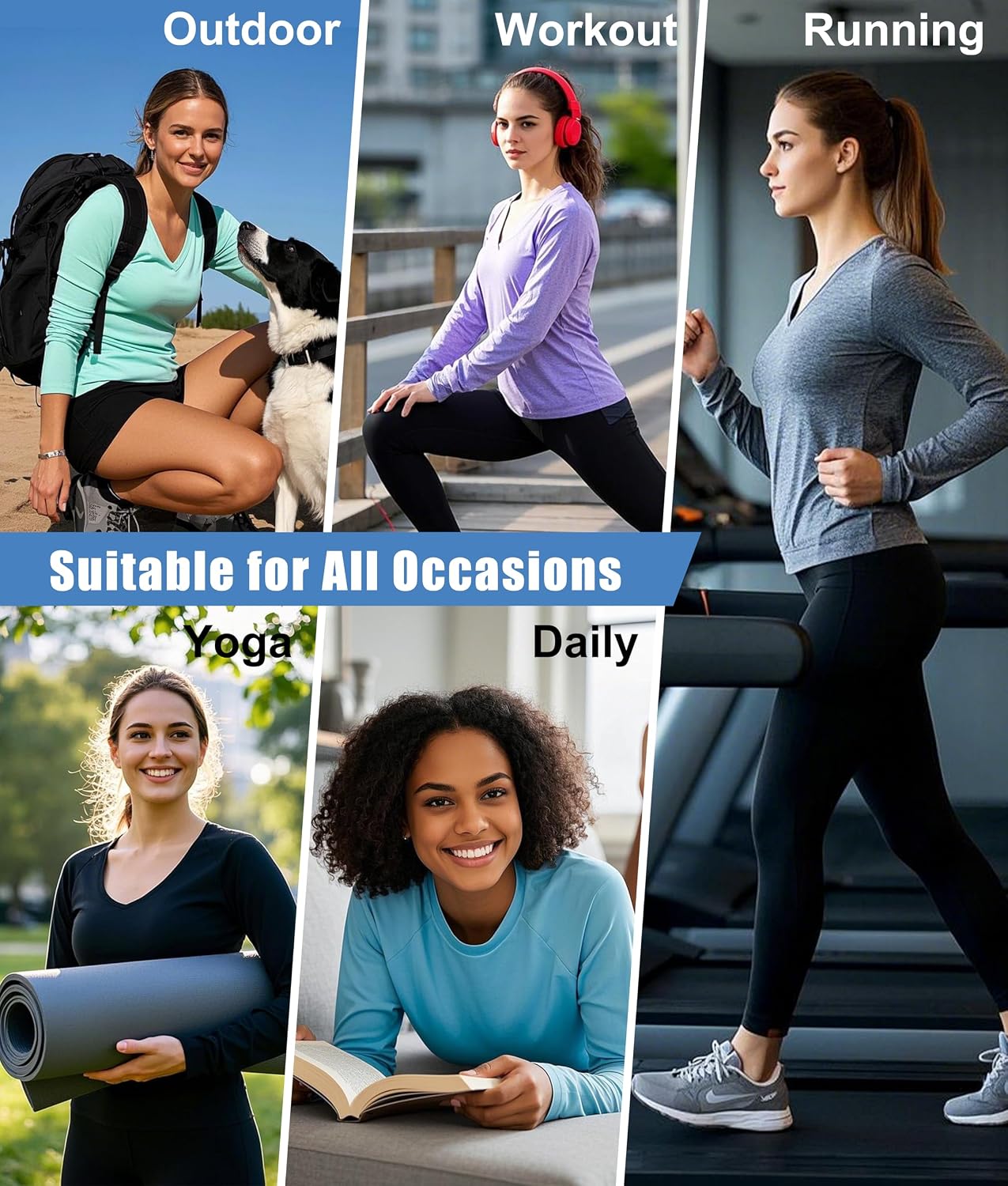 Thumbnail 5 de Rolimaka 7-Pack Women’s Long Sleeve Athletic Shirts with UPF 50+ UV Protection