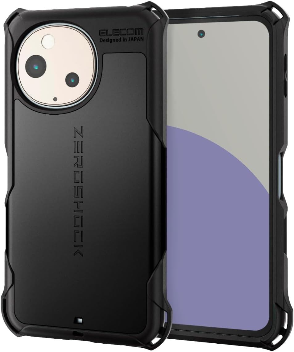 Thumbnail 6 de エレコム PMWS244ZEROGBK AQUOS sense9用ZEROSHOCKケース、四つ角ダンパー・ハニカム構造・グリップ加工