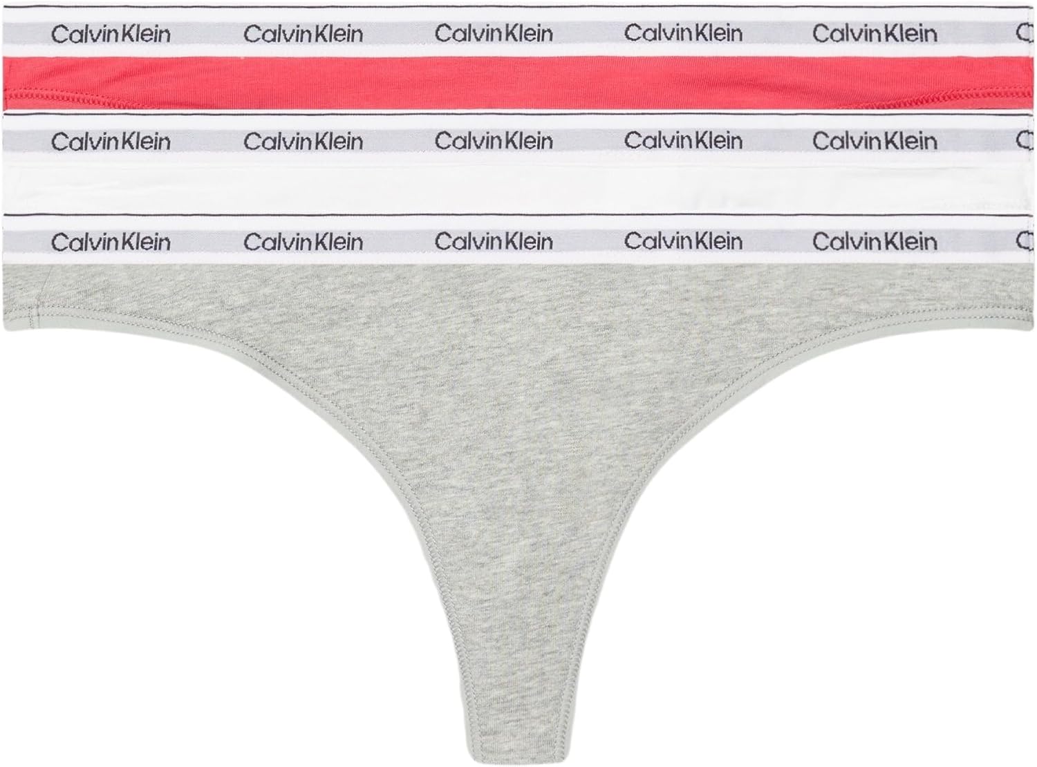 Thumbnail 5 de Lot de 3 strings femme Calvin Klein (Thong) en coton et élasthanne
