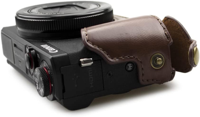 Detalle 2 de Rieibi G7X II / G7X III Vintage Leather Camera Case for Canon PowerShot G7 X Mark II / Mark III