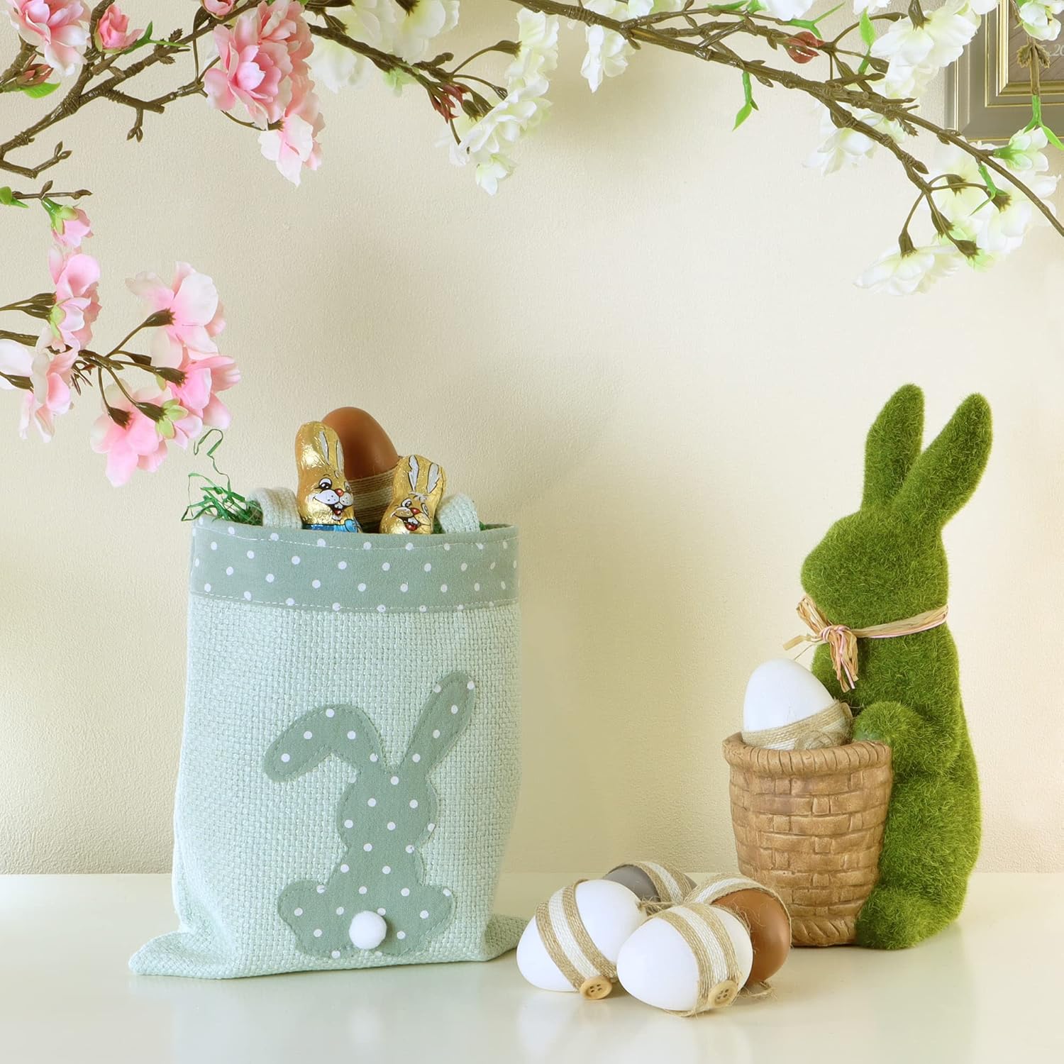 Thumbnail 1 de com-four® 3X Bolsas de Regalo de Pascua 🐰 con Motivos Festivos