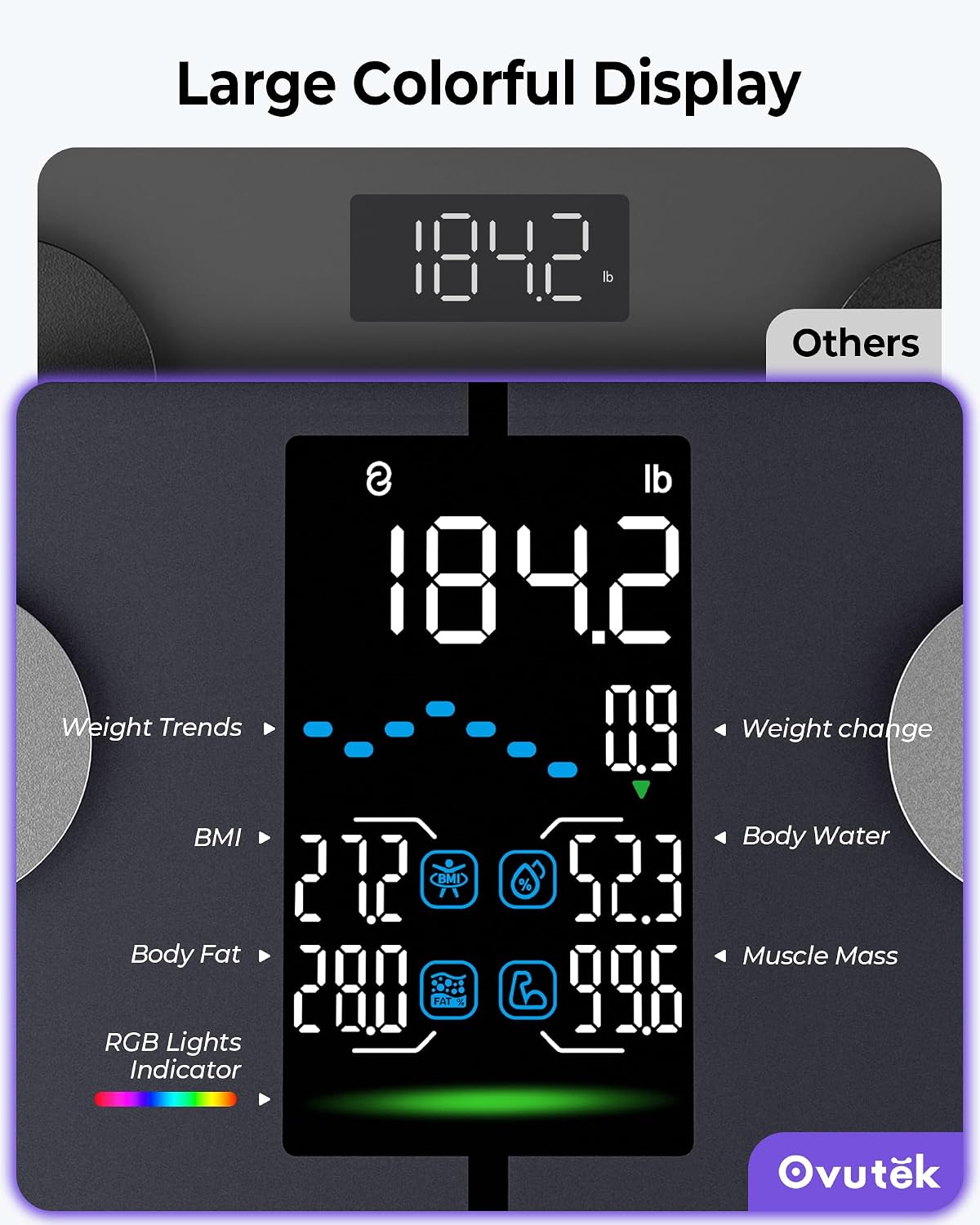 Detalle 2 de Smart Scale for Body Weight with 14 Health Metrics and App Sync