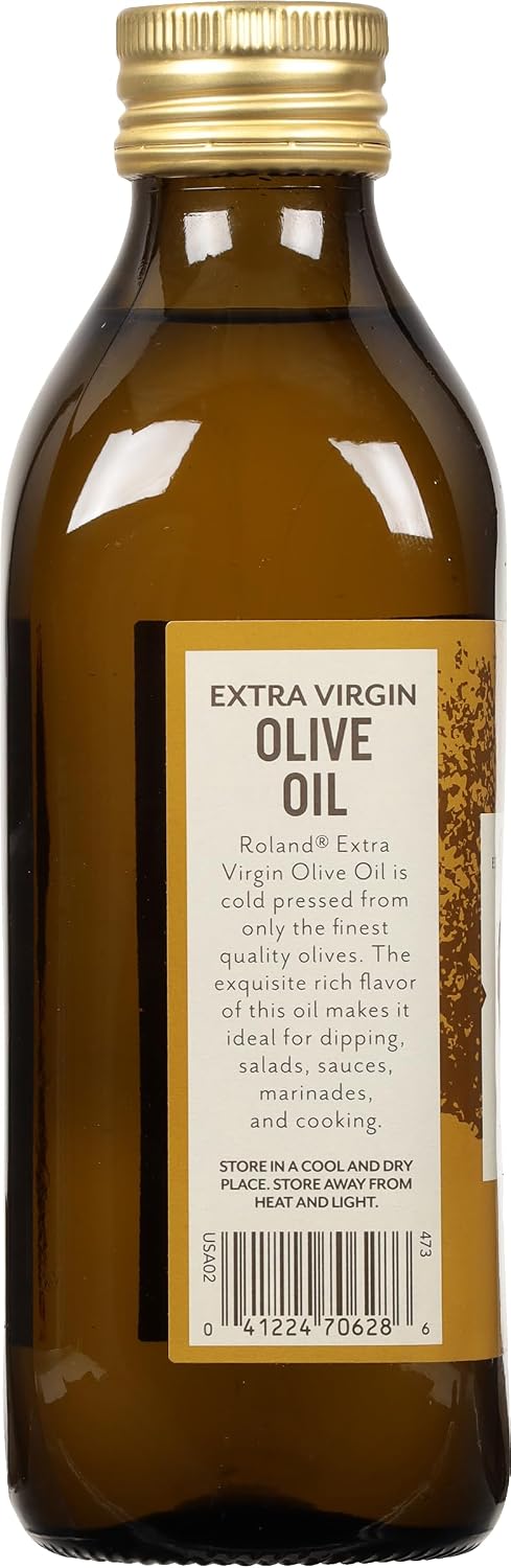 Detalle de Roland Foods RO207 Extra Virgin Olive Oil, 16.9 fl oz, Cold-Pressed Blend