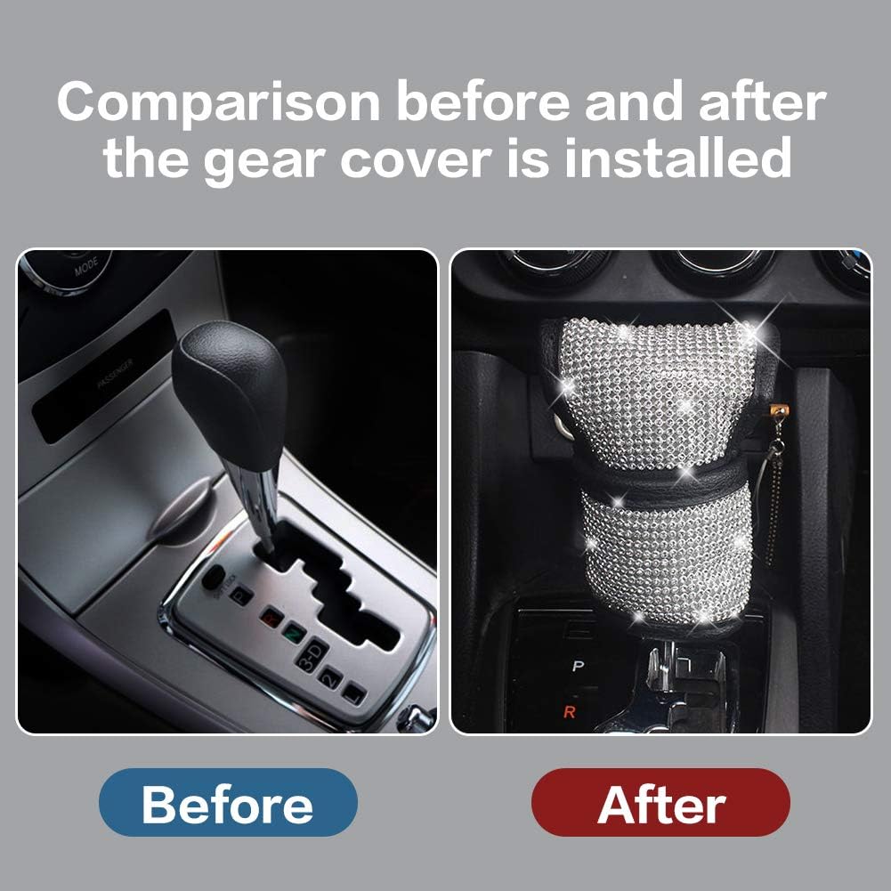 Detalle de 2 Packs Universal Diamond Leather Seat Belt Shoulder Pads and Bling Car Accessories Kit