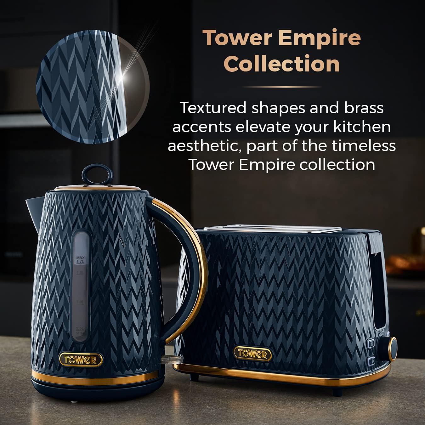 Thumbnail 2 de Tower T10052MNB Empire 1.7L kettle