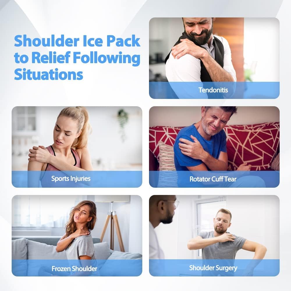 Detalle 2 de Comfpack 3D XL Shoulder Ice Pack, Adjustable Hot and Cold Therapy Wrap