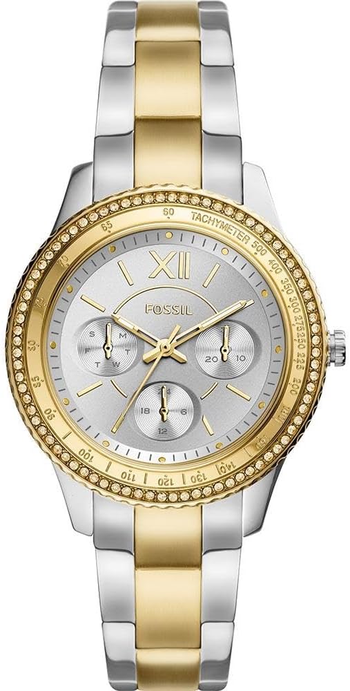 Thumbnail 3 de FOSSIL Stella ES3590 pour femmes : montre quartz multifonction dorée rosé, boîtier acier inox de 38 mm