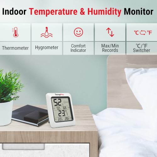 Detalle 2 de TempPro TP50 Thermo-hygromètre numérique : précision et simplicité pour le climat intérieur