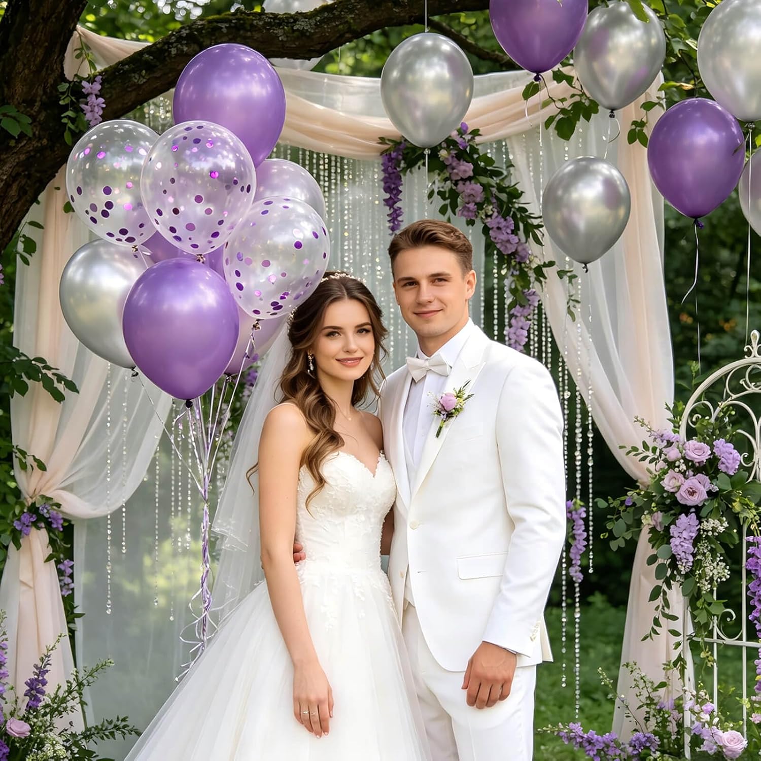 Detalle de Clear Confetti Balloons 12-Inch