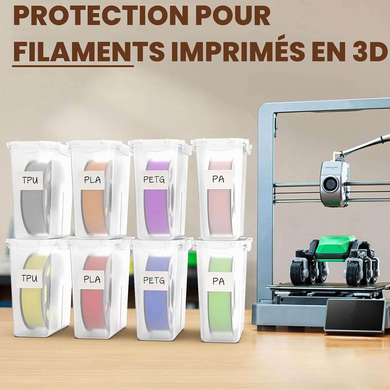 Thumbnail 6 de bruwaa opbergdozen voor 3D-filament, 8 stuks van 4 liter