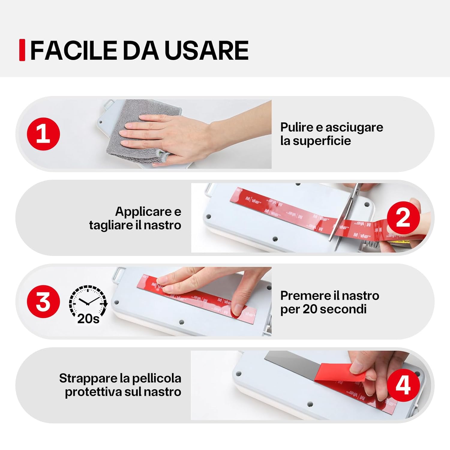 Thumbnail 5 de FIXCHORD 3M Nastro Biadesivo Extra Forte: forte adesione per montaggi pesanti e decorazioni interne/esterno