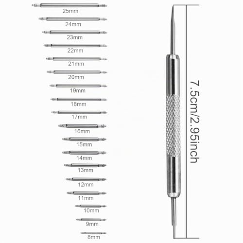 Detalle de RONGWANGFU Set completo di 360 utensili per cinturini da orologio – Spilli in acciaio inox 8–25 mm