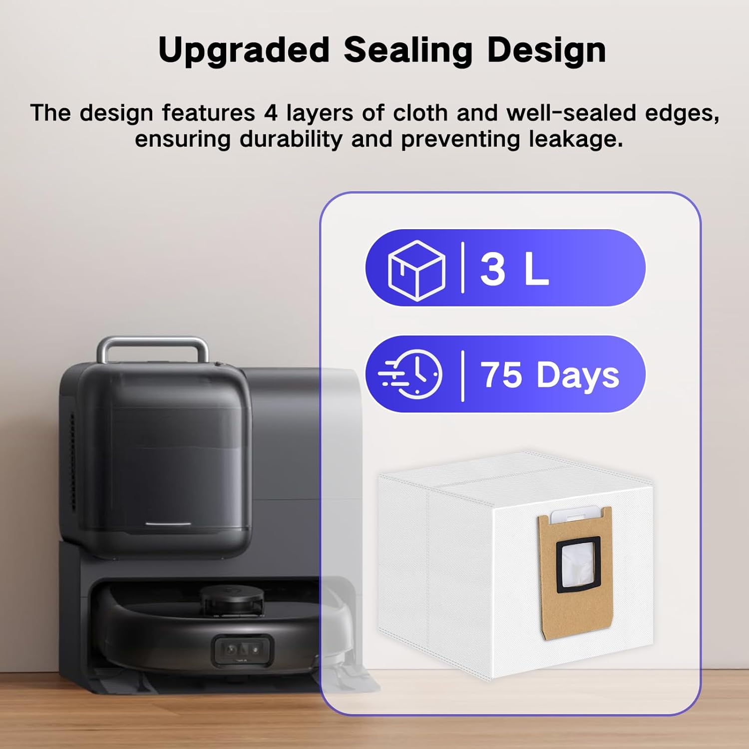 Thumbnail 4 de Eufy E25 Dust Bags 8-Pack 3.1L