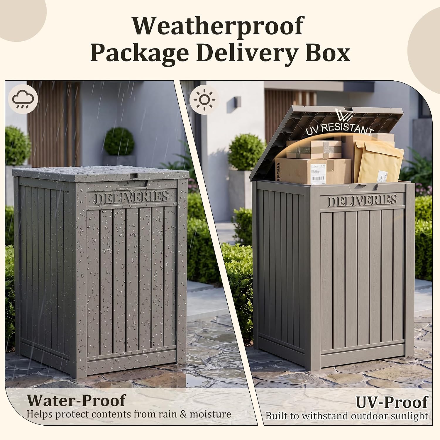Detalle de Outdoor Package Delivery Box, 90-Gallon