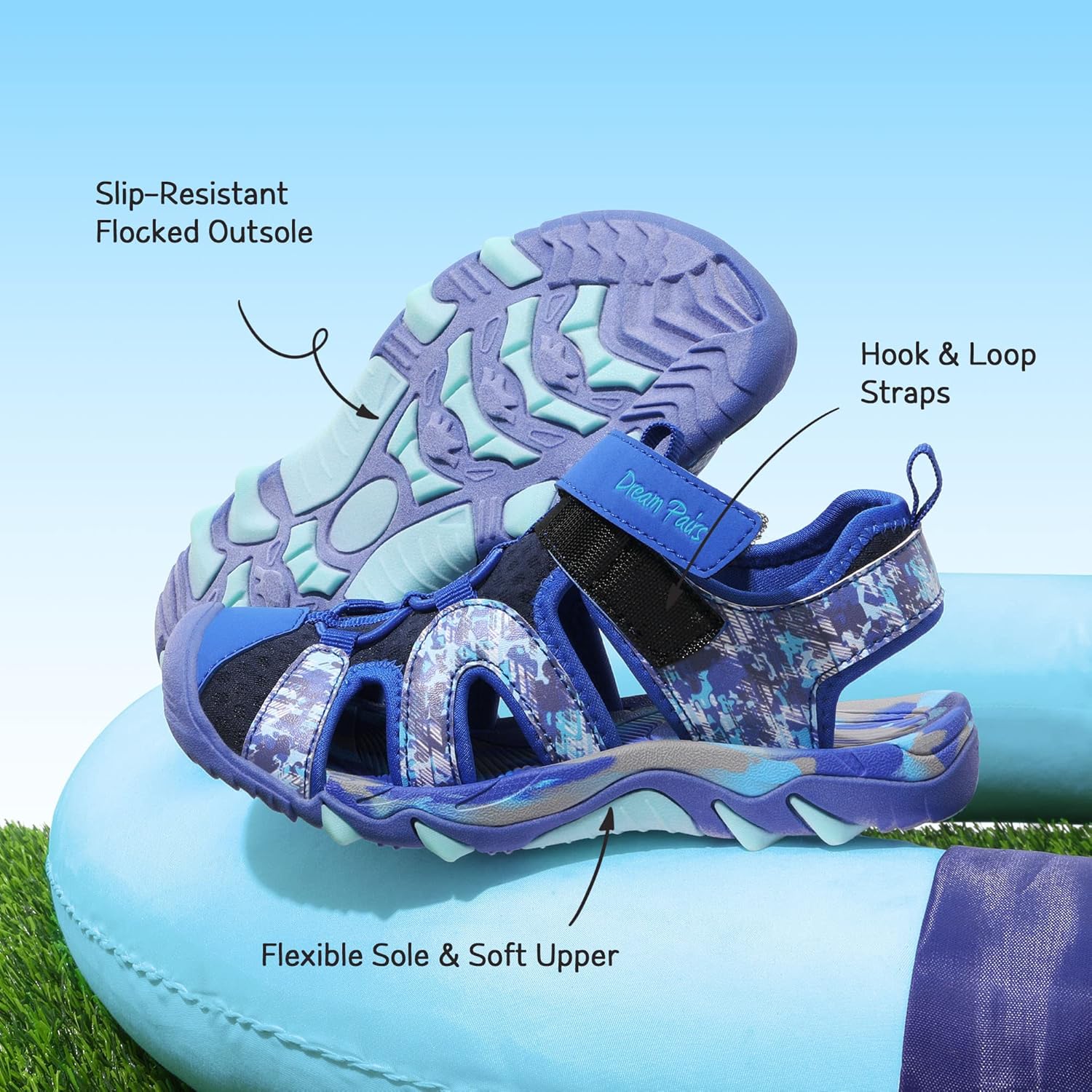 Thumbnail 4 de DREAM PAIRS Sandali Sportivi per Bambini Unisex – Punta Chiusa, Leggeri e Antiscivolo