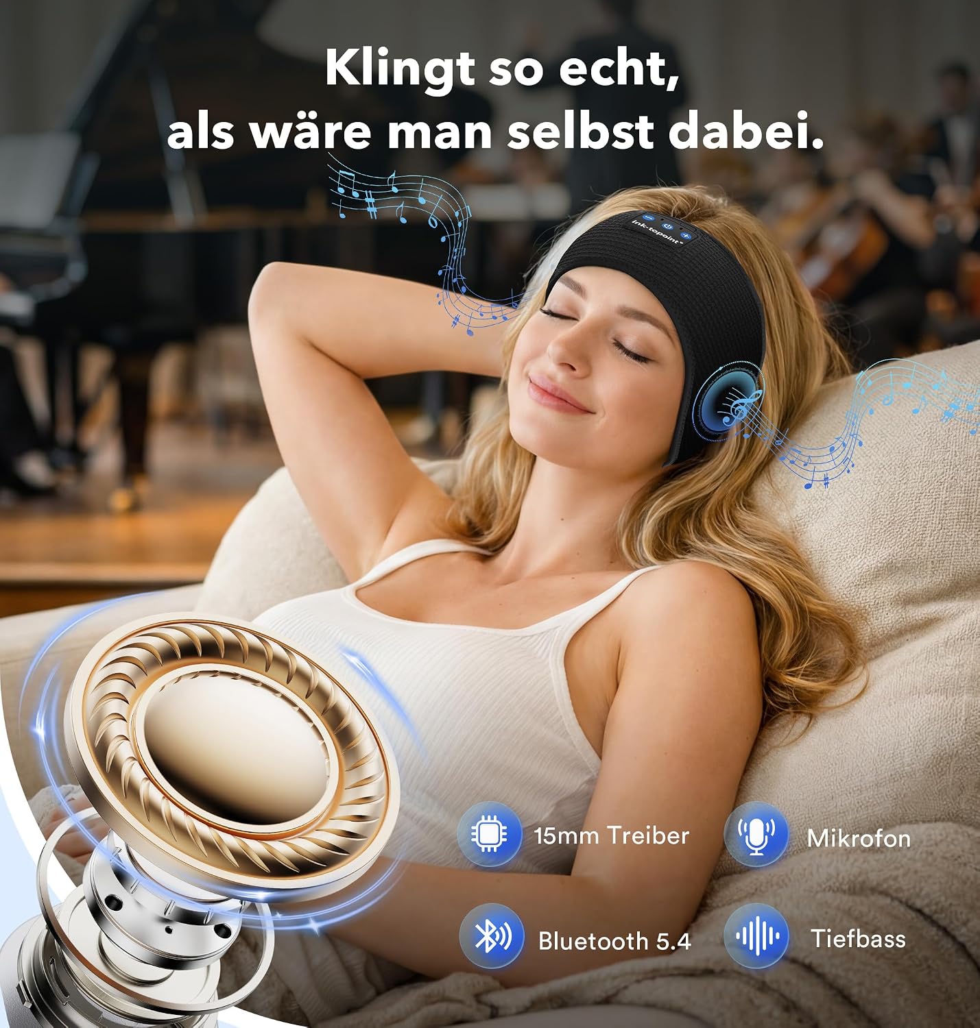 Thumbnail 2 de Schlafkopfhörer Stirnband Bluetooth 5.4 – Schlafhörer