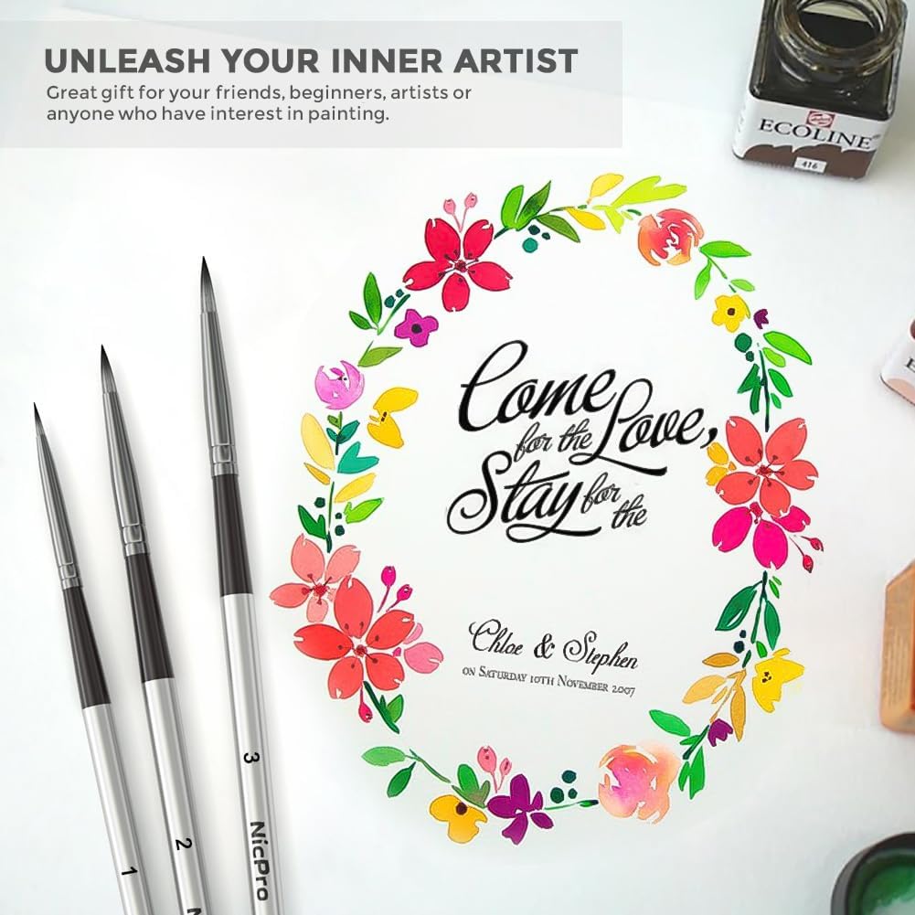 Thumbnail 1 de Nicpro Aquarellpinsel Set 10 🎨