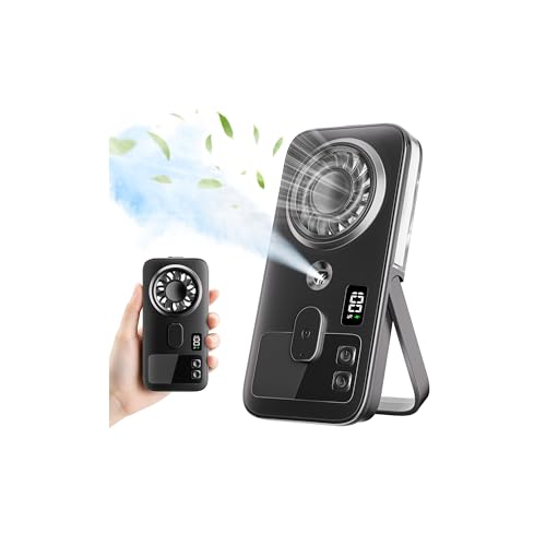 Detalle de Mini Ventilatore Portatile con Nebulizzatore di Kssvzz – Compatto, Silenzioso e Versatile