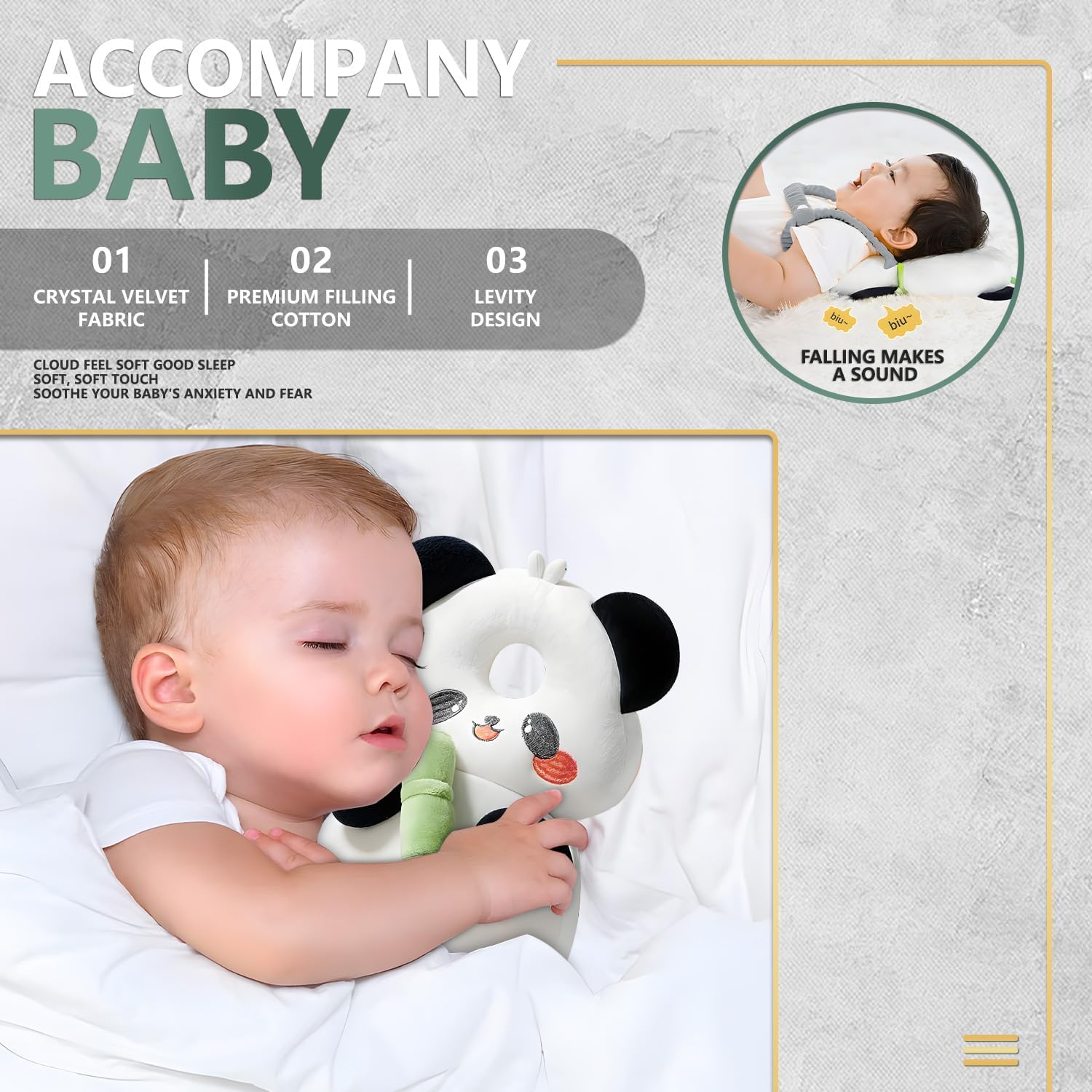 Thumbnail 6 de Bambebe Panda Head Protection Pillow for Toddlers (4–24 Months)