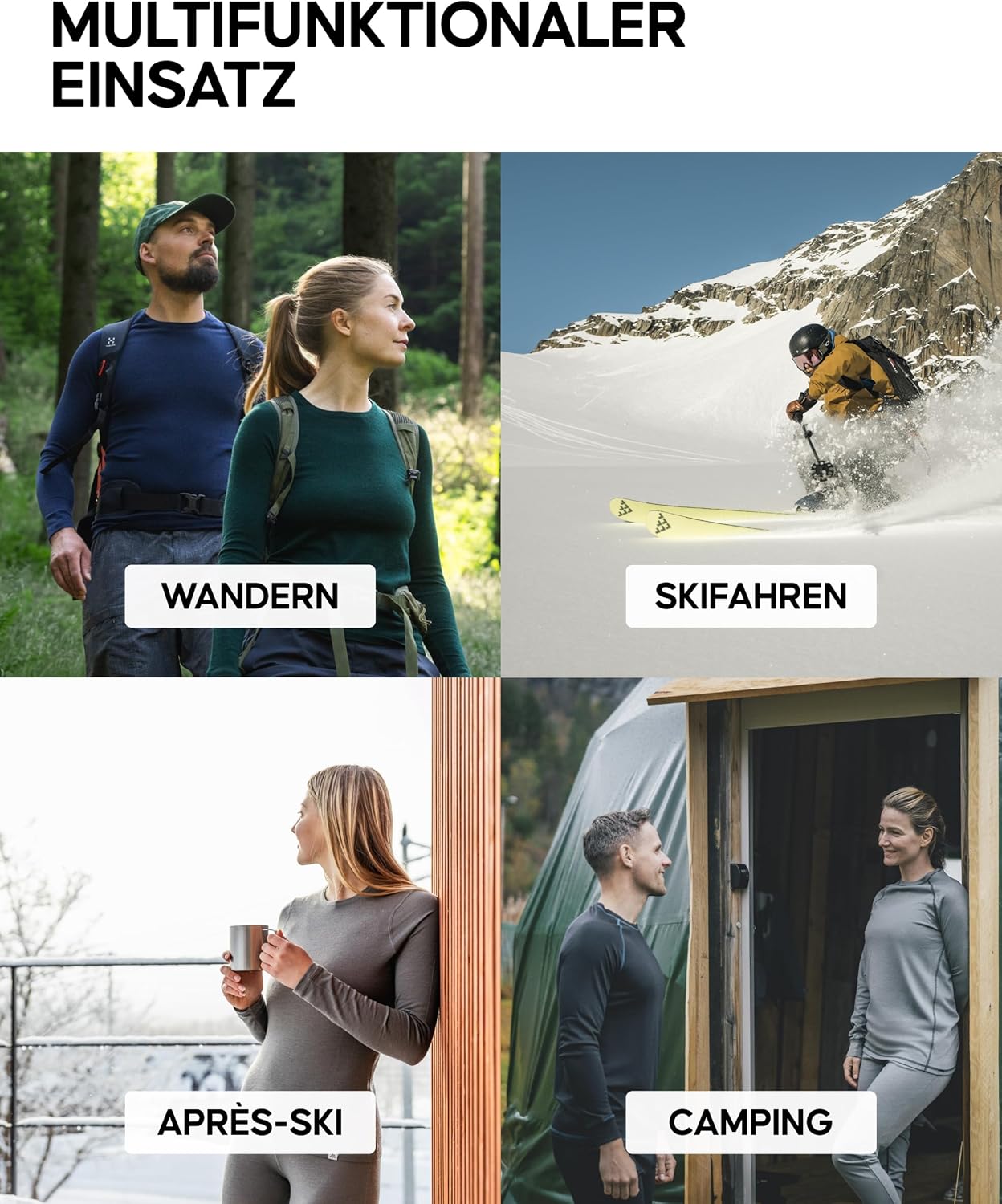 Detalle de Danish Endurance Merino Thermoleggings 180 g/m²