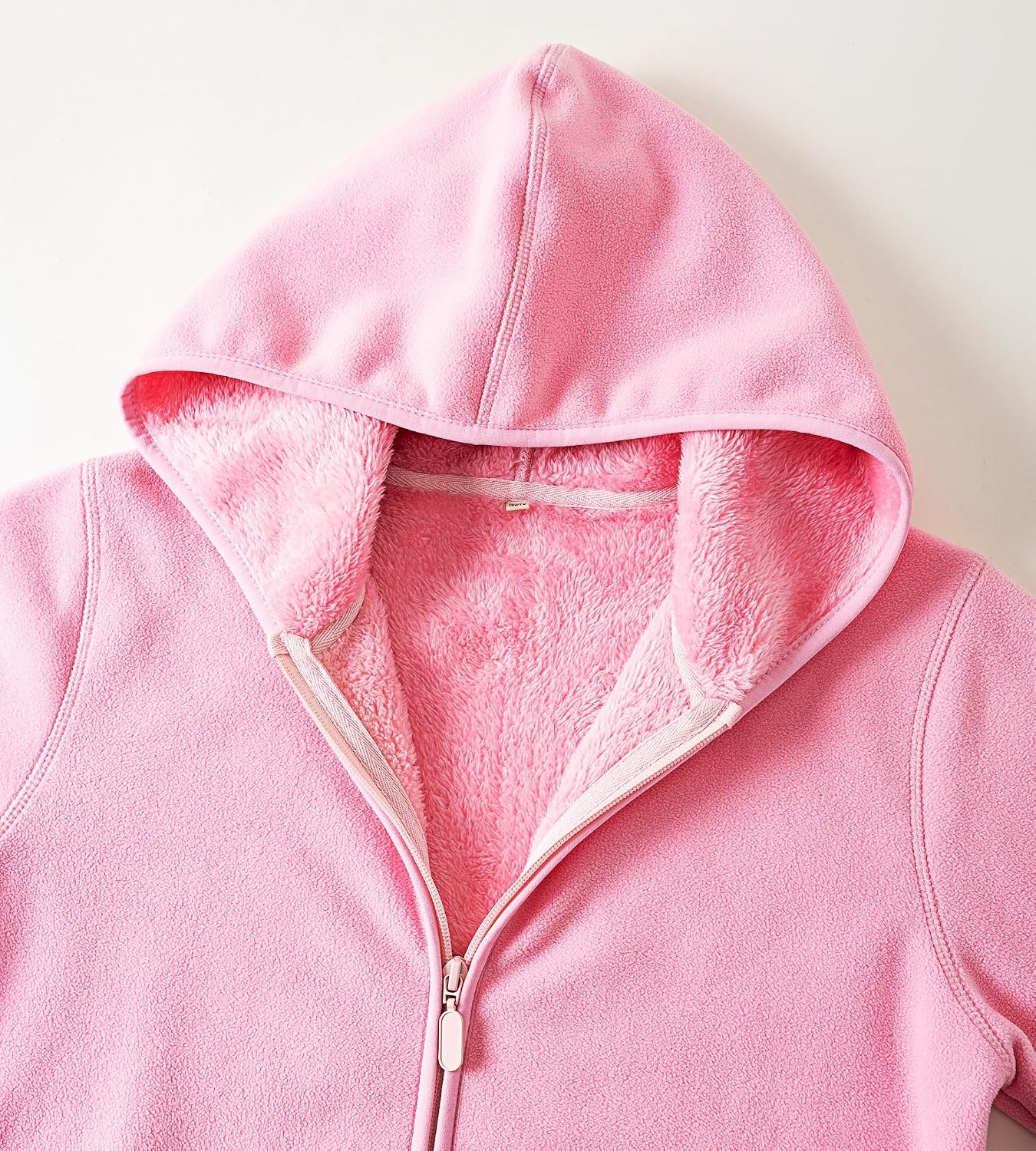 Thumbnail 3 de EIGIOO Boys’ and Girls’ Hooded Polar Fleece Jacket with Sherpa Lining