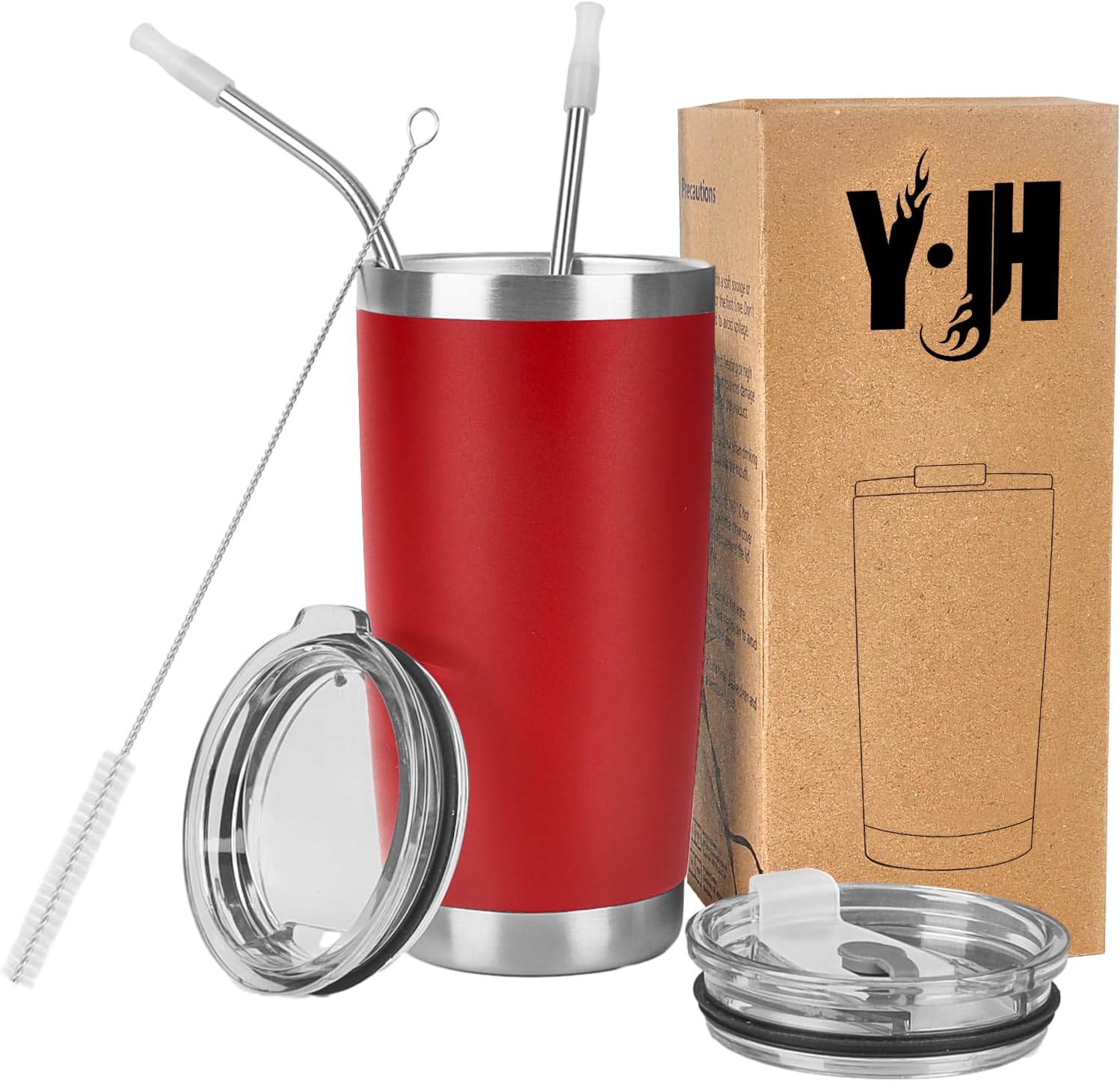 Thumbnail 6 de Y·J&H 20oz Travel Tumbler: Double Wall Vacuum Insulated Stainless Steel (Army Green)