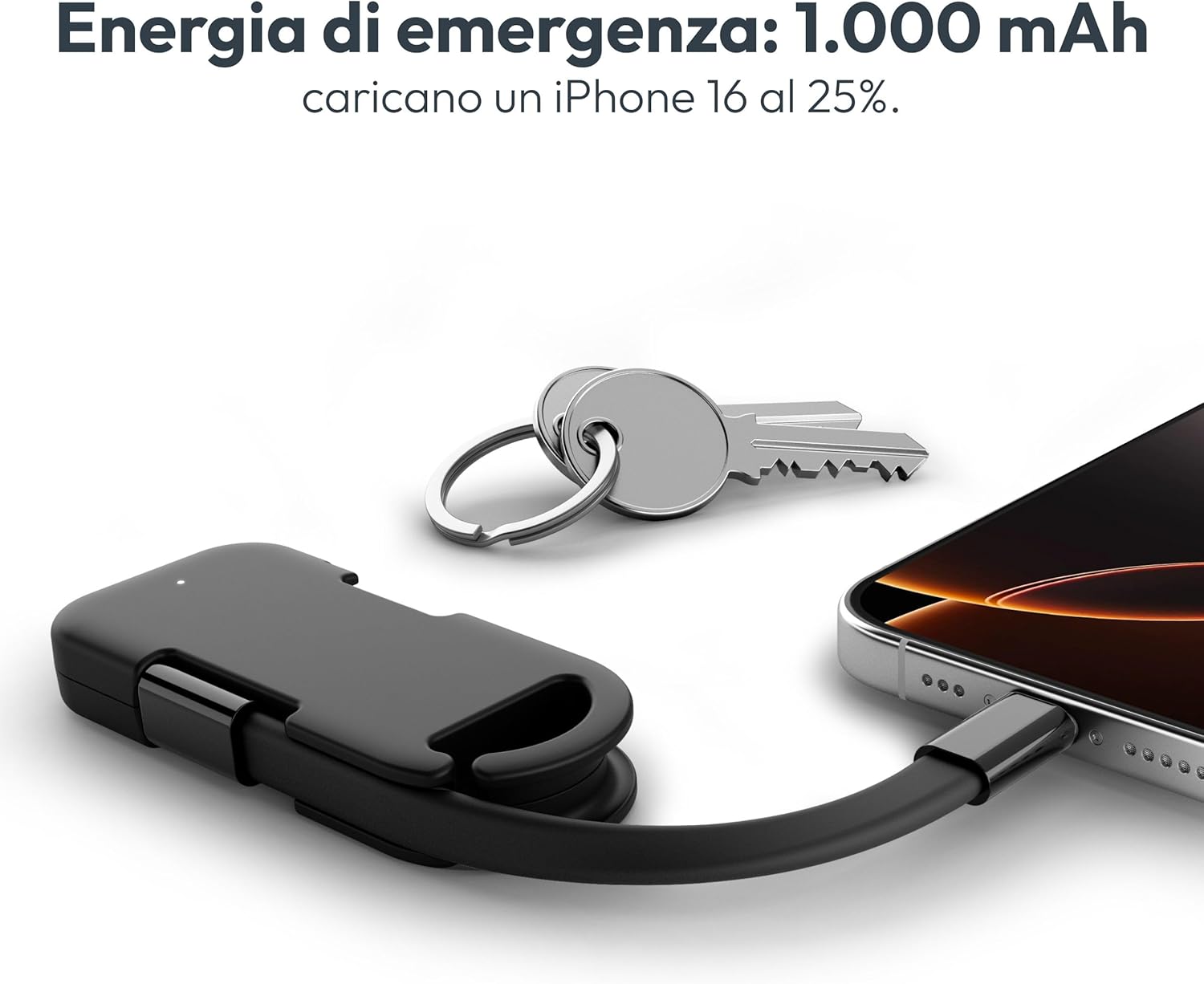 Thumbnail 5 de Vonmählen Evergreen Go: Powerbank tascabile da 1000 mAh con cavo USB-C integrato, design ultracompatto