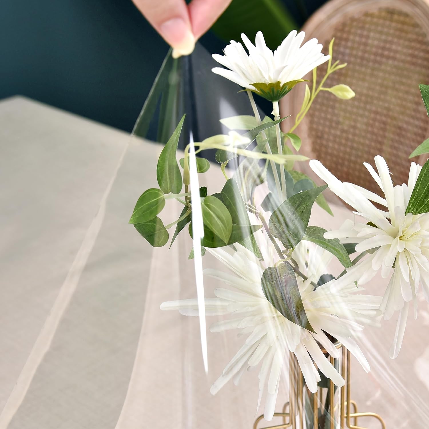 Detalle 1 de Nasitos 2 Pack Clear PVC table covers 60x102